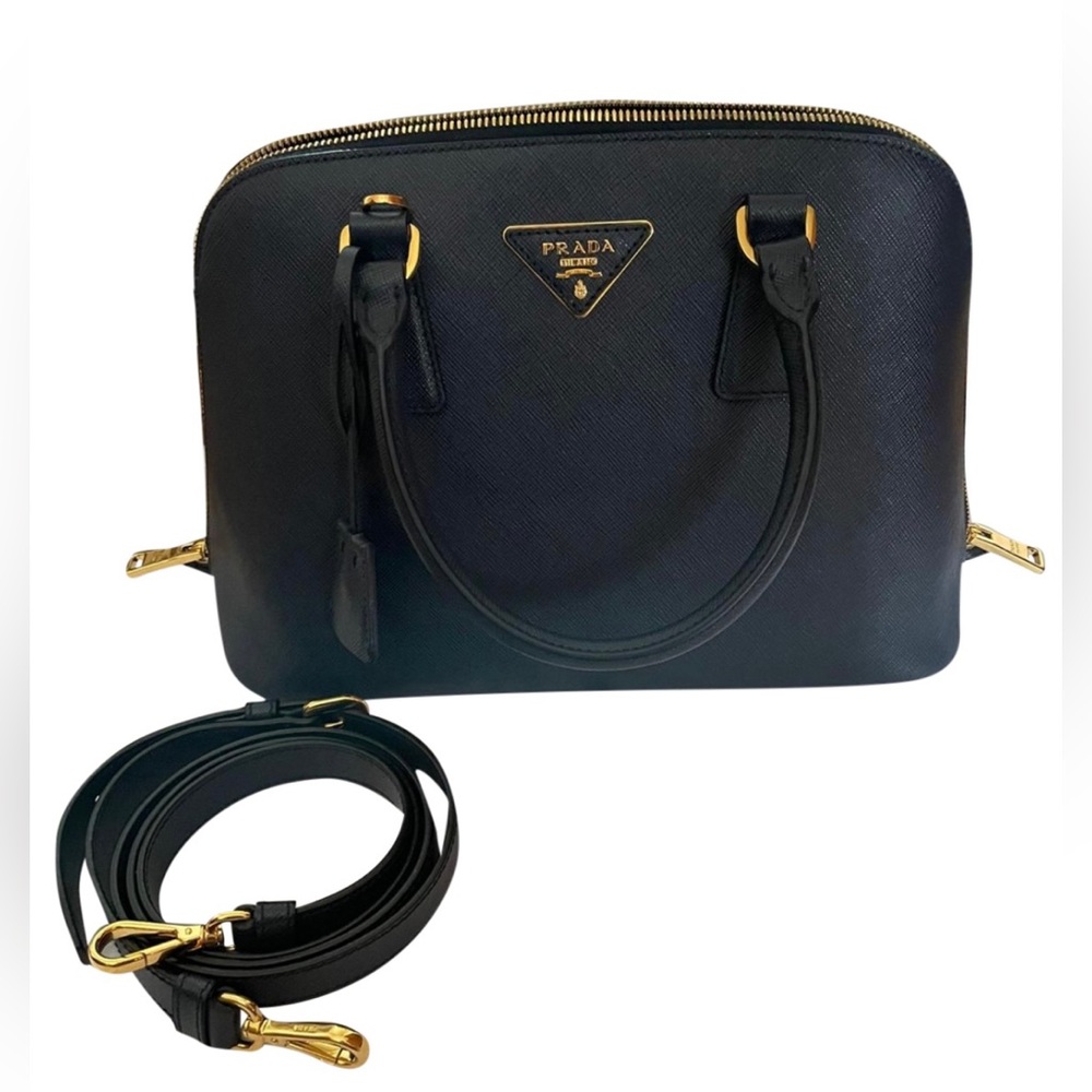 Prada Saffiano Lux bag in dark Baltic color